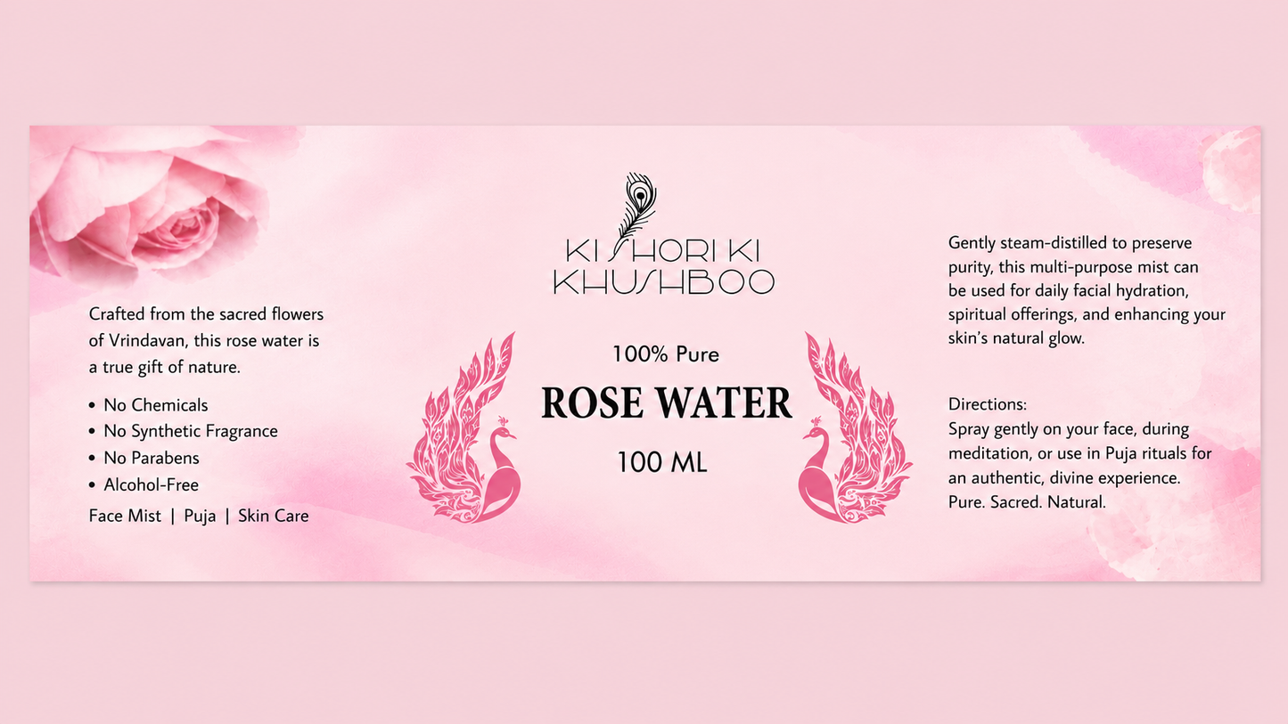🌹 Rose Water – 100% Pure Face Mist 🌹